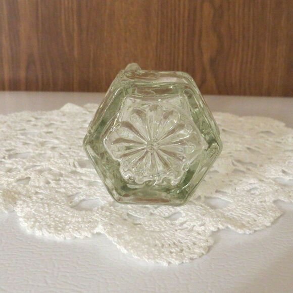 Vintage Anchor Hocking Early American EAPC Prescut Clear Cruet with Lid - Picture 8 of 12